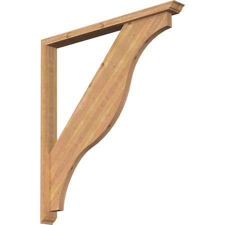 Funston Traditional Smooth Bracket W/ Offset Brace, Western Red Cedar, 3 1/2W X 36D X 40H